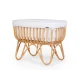 Childhome Jersey Off White – Babykorb aus Rattan mit Matratze