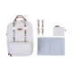 Childhome Family Club Off White – Wickelrucksack 40×30×16 cm