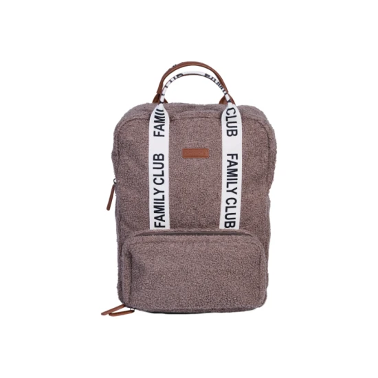 Childhome Family Club Signature Teddy Soft Brown – Wickelrucksack 40×30×16 cm