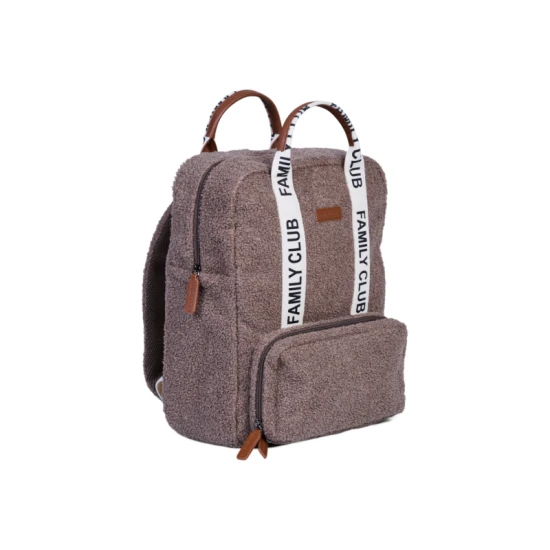 Childhome Family Club Signature Teddy Soft Brown – Wickelrucksack 40×30×16 cm