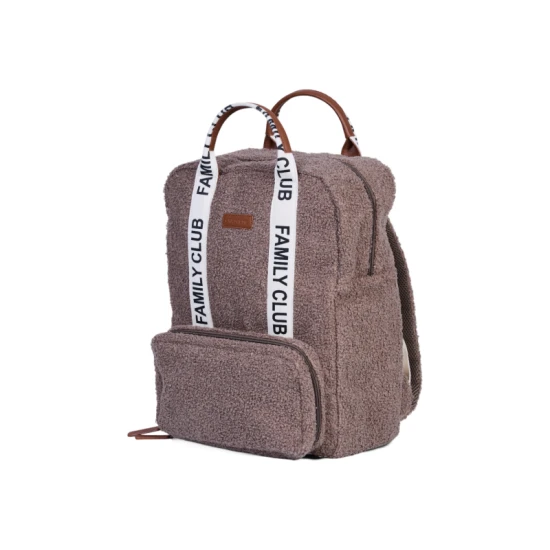 Childhome Family Club Signature Teddy Soft Brown – Wickelrucksack 40×30×16 cm