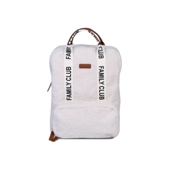 Childhome Family Club Signature Teddy Off White – Wickelrucksack 40×30×16 cm