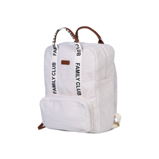 Childhome Family Club Signature Teddy Off White – Wickelrucksack 40×30×16 cm