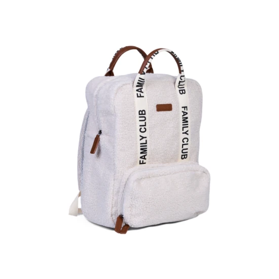 Childhome Family Club Signature Teddy Off White – Wickelrucksack 40×30×16 cm