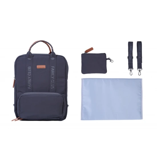 Childhome Family Club Signature Urban Dark Grey – Wickelrucksack 40×30×16 cm