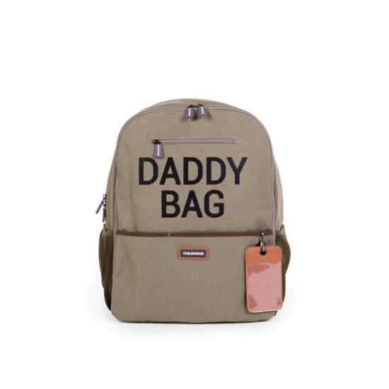 Childhome Daddy Bag Canvas Khaki – Wickelrucksack für Papas