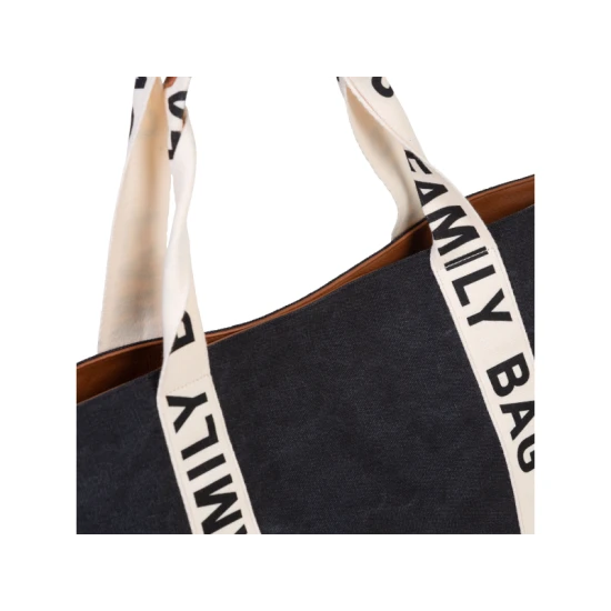 Childhome Family Bag Canvas Black – Reisetasche 55×40×18 cm