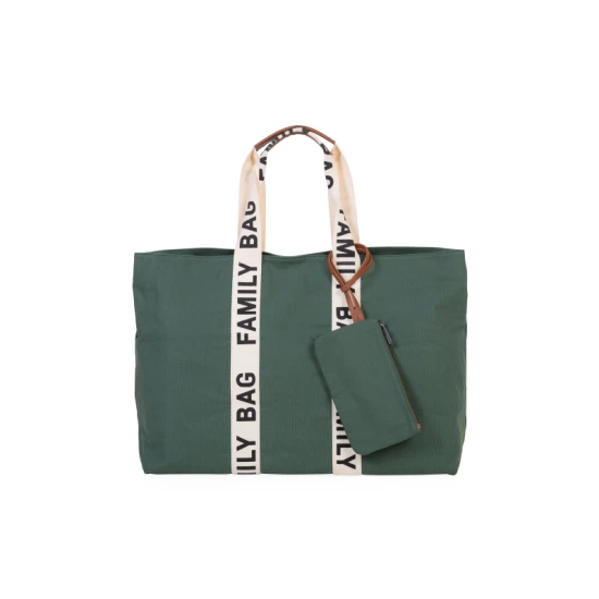 Childhome Family Bag Canvas Green – Reisetasche 55×40×18 cm