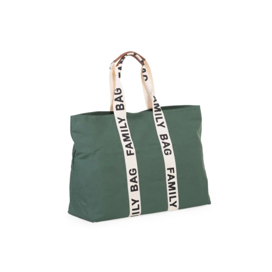Childhome Family Bag Canvas Green – Reisetasche 55×40×18 cm