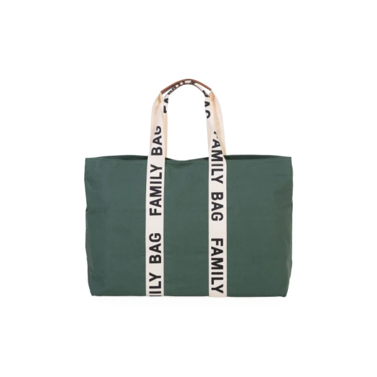 Childhome Family Bag Canvas Green – Reisetasche 55×40×18 cm