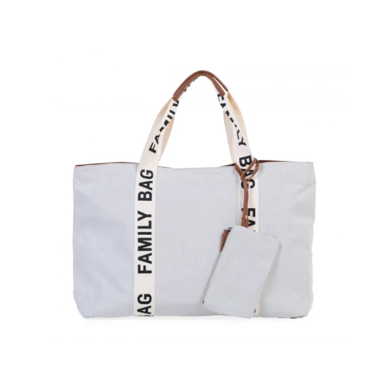 Childhome Family Bag Canvas Off White – Reisetasche 55×40×18 cm