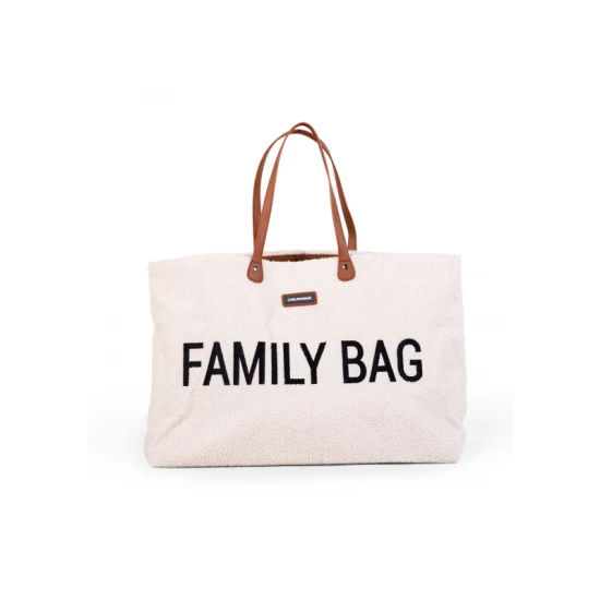 Childhome Family Bag Teddy Off White – Reisetasche 55×40×18 cm