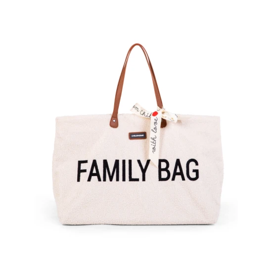 Childhome Family Bag Teddy Off White – Reisetasche 55×40×18 cm