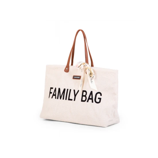 Childhome Family Bag Teddy Off White – Reisetasche 55×40×18 cm