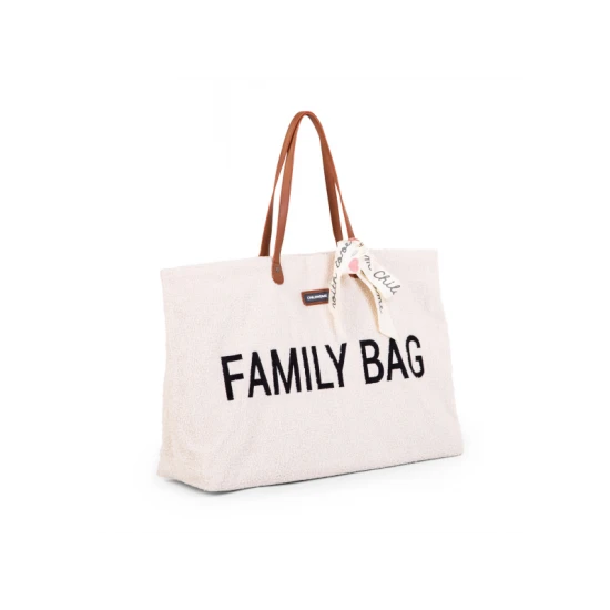 Childhome Family Bag Teddy Off White – Reisetasche 55×40×18 cm