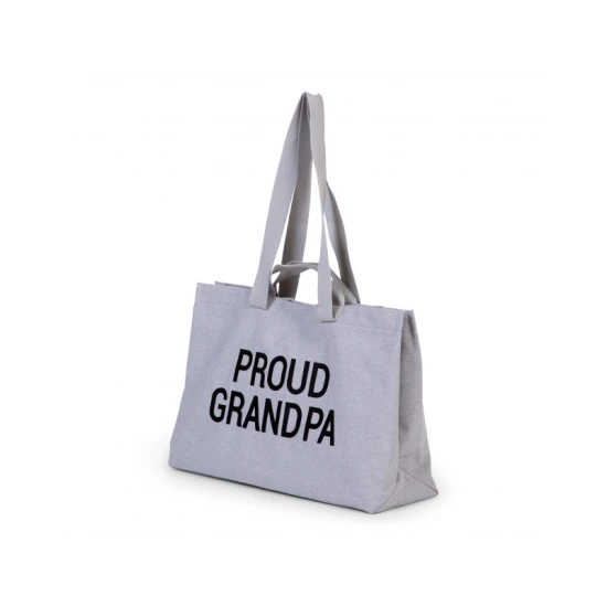 Childhome Grandpa Canvas Grey – Reisetasche für den Opa 55×34×16 cm