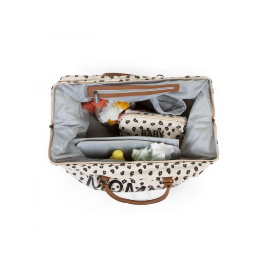 Childhome Mommy Bag Canvas Leopard – Wickeltasche 55×30×40 cm