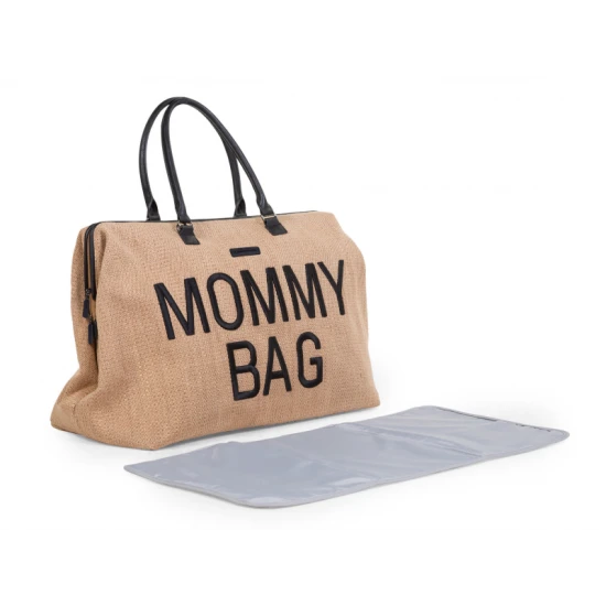 Childhome Mommy Bag Raffia Look – Wickeltasche 55×30×40 cm