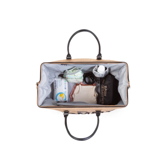 Childhome Mommy Bag Raffia Look – Wickeltasche 55×30×40 cm