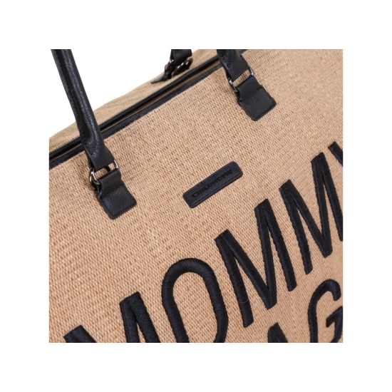 Childhome Mommy Bag Raffia Look – Wickeltasche 55×30×40 cm