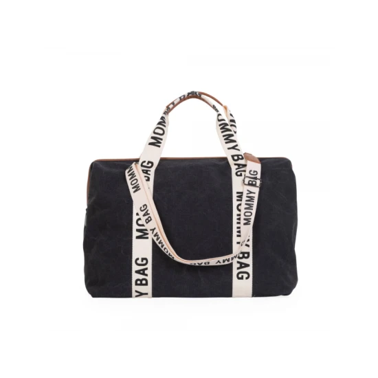 Childhome Mommy Bag Canvas Black – Wickeltasche 55×30×40 cm