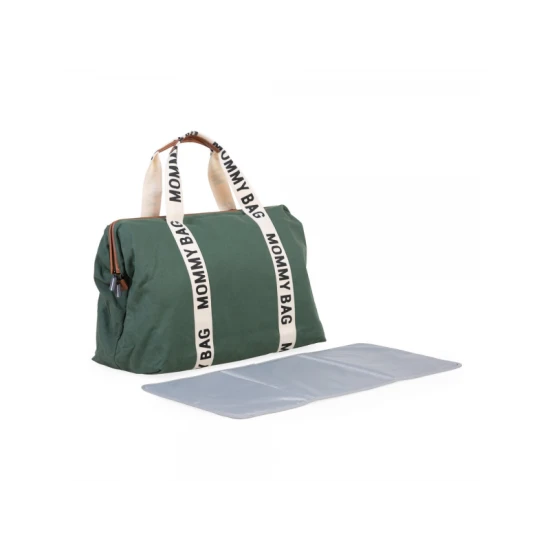 Childhome Mommy Bag Canvas Green – Wickeltasche 55×30×40 cm
