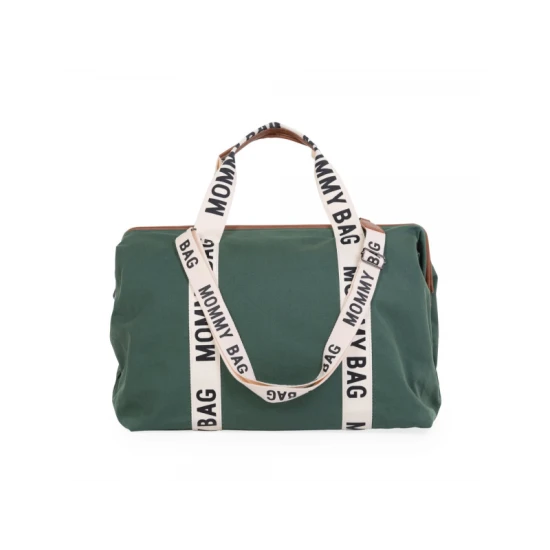 Childhome Mommy Bag Canvas Green – Wickeltasche 55×30×40 cm