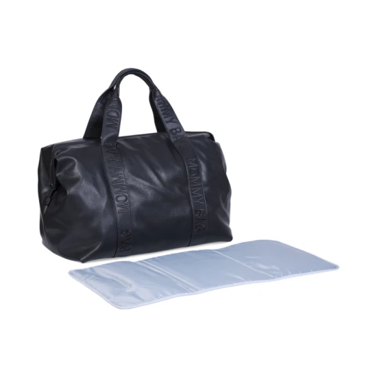 Childhome Mommy Bag Signature Vegan Leather Black – Wickeltasche 55×30×40 cm