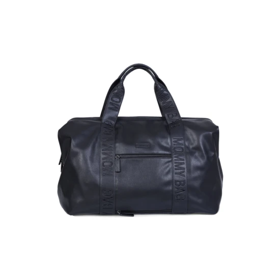 Childhome Mommy Bag Signature Vegan Leather Black – Wickeltasche 55×30×40 cm