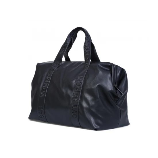 Childhome Mommy Bag Signature Vegan Leather Black – Wickeltasche 55×30×40 cm