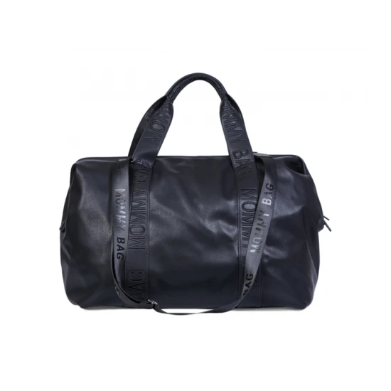 Childhome Mommy Bag Signature Vegan Leather Black – Wickeltasche 55×30×40 cm