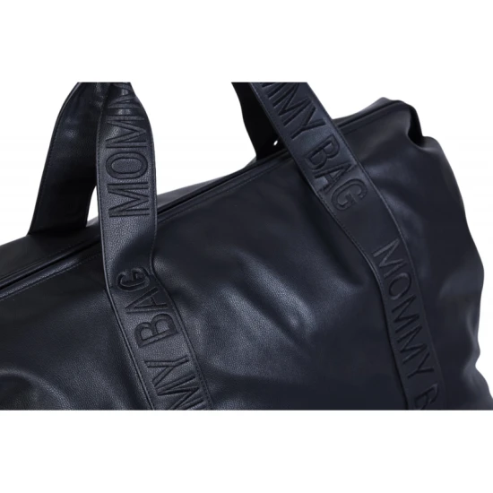 Childhome Mommy Bag Signature Vegan Leather Black – Wickeltasche 55×30×40 cm
