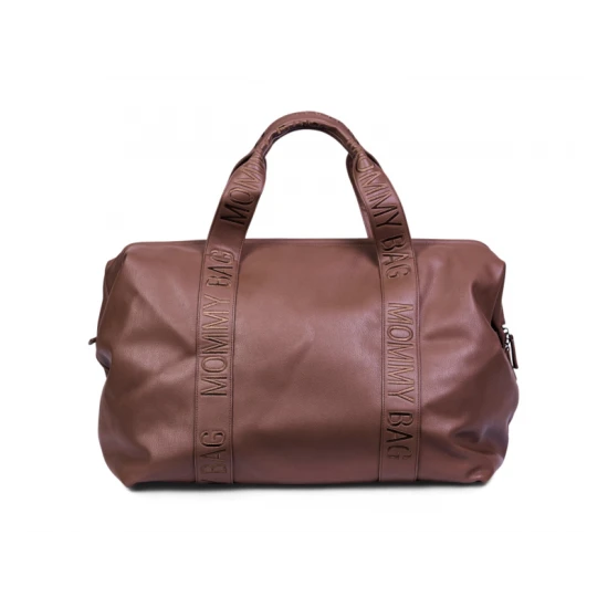 Childhome Mommy Bag Signature Vegan Leather Dark Brown – Wickeltasche 55×30×40 cm
