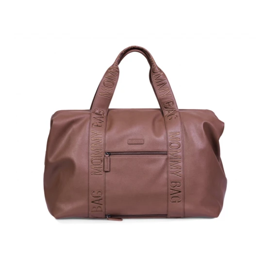 Childhome Mommy Bag Signature Vegan Leather Dark Brown – Wickeltasche 55×30×40 cm
