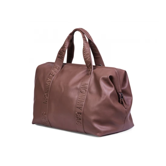 Childhome Mommy Bag Signature Vegan Leather Dark Brown – Wickeltasche 55×30×40 cm