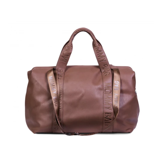 Childhome Mommy Bag Signature Vegan Leather Dark Brown – Wickeltasche 55×30×40 cm
