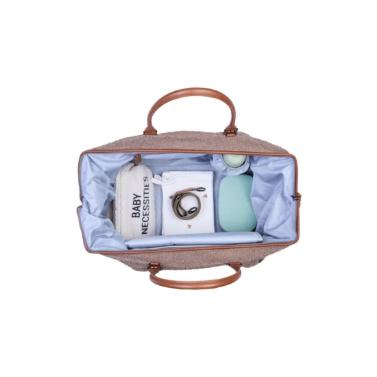 Childhome Mommy Bag Teddy Soft Brown – Wickeltasche 55×30×40 cm