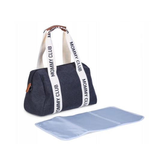 Childhome Mommy Club Signature Canvas Black – Wickeltasche 38×27×21 cm