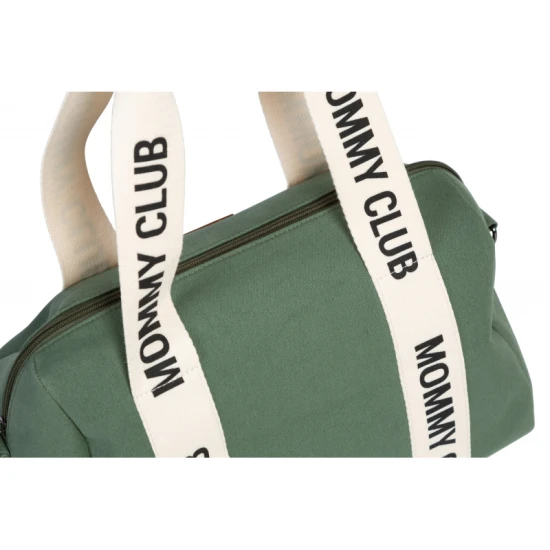 Childhome Mommy Club Signature Canvas Green – Wickeltasche 38×27×21 cm