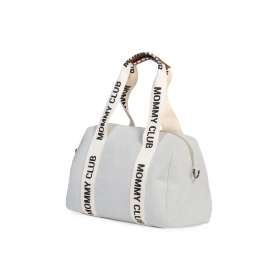 Childhome Mommy Club Signature Canvas Off White – Wickeltasche 38×27×21 cm