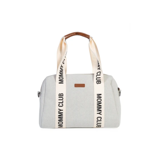 Childhome Mommy Club Signature Canvas Off White – Wickeltasche 38×27×21 cm