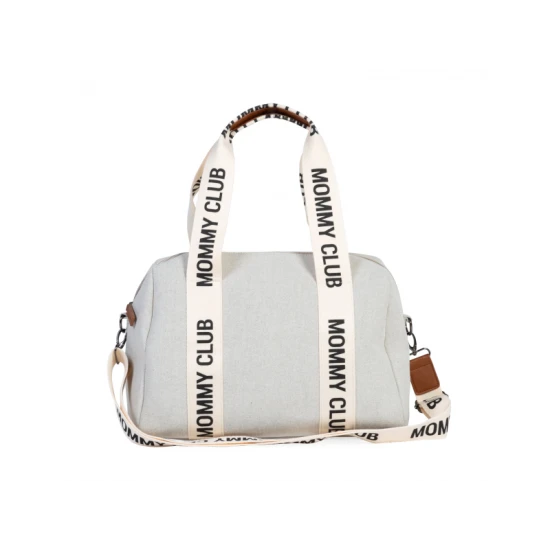 Childhome Mommy Club Signature Canvas Off White – Wickeltasche 38×27×21 cm