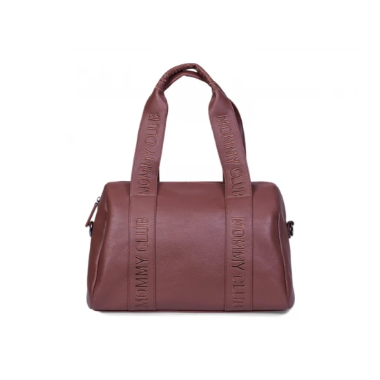 Childhome Mommy Club Signature Vegan Leather Dark Brown – Wickeltasche 38×27×21 cm