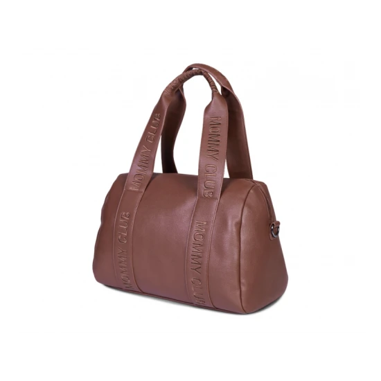 Childhome Mommy Club Signature Vegan Leather Dark Brown – Wickeltasche 38×27×21 cm