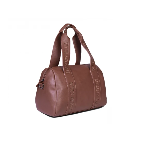 Childhome Mommy Club Signature Vegan Leather Dark Brown – Wickeltasche 38×27×21 cm