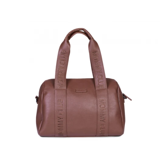 Childhome Mommy Club Signature Vegan Leather Dark Brown – Wickeltasche 38×27×21 cm