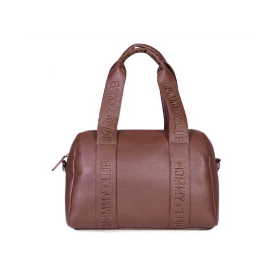Childhome Mommy Club Signature Vegan Leather Dark Brown – Wickeltasche 38×27×21 cm