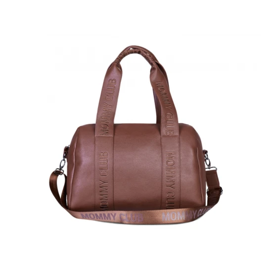 Childhome Mommy Club Signature Vegan Leather Dark Brown – Wickeltasche 38×27×21 cm