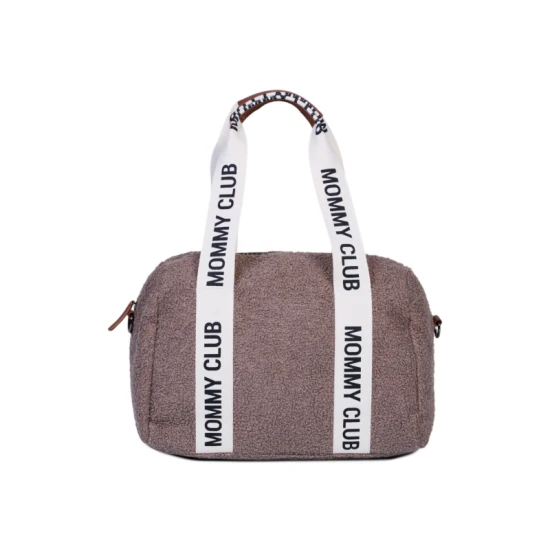 Childhome Mommy Club Signature Teddy Soft Brown – Wickeltasche 38×27×21 cm