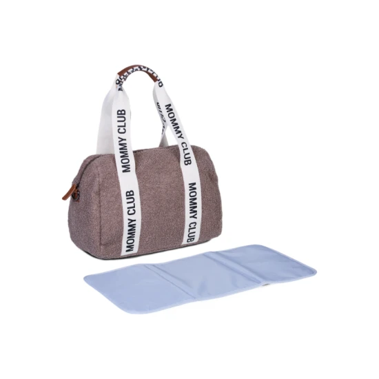 Childhome Mommy Club Signature Teddy Soft Brown – Wickeltasche 38×27×21 cm